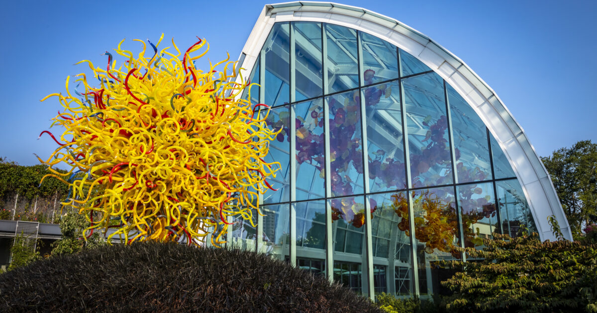 Chihuly Garden and Glass Clear Cylinders at the Boathouse 2019